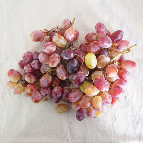 Racimo de uvas rojas ecológicas