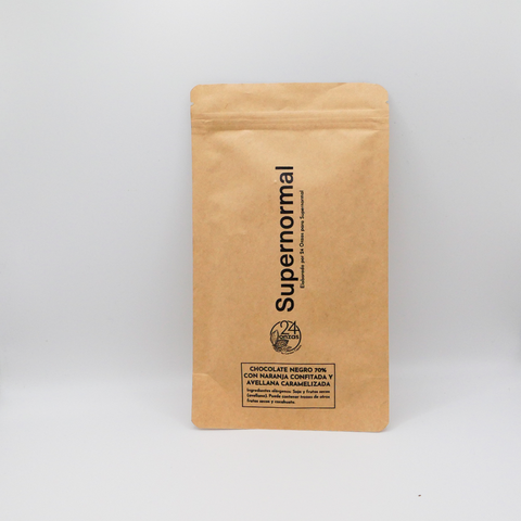 Chocolate negro 70% Vietnam con avellana y naranja  - tableta 55g