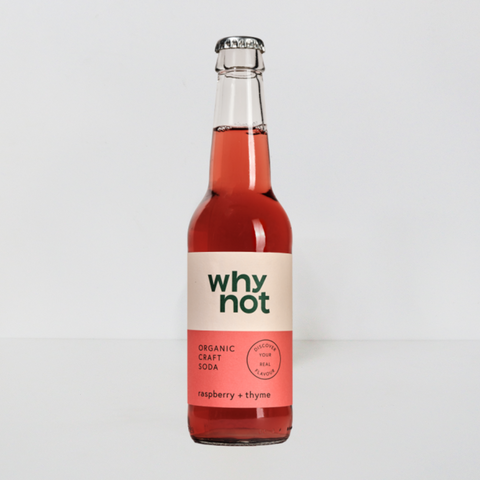 Soda de frambuesa y tomillo ecológica Why not - 330ml