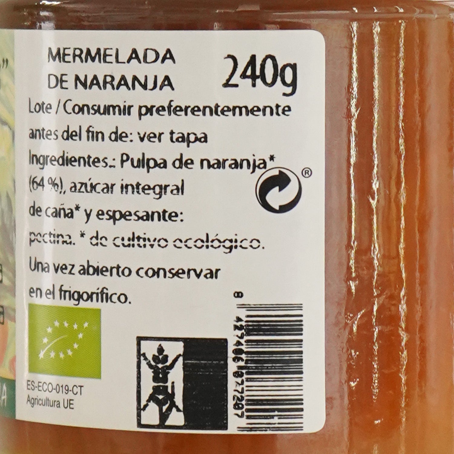 Mermelada de naranja ecológica - 240g