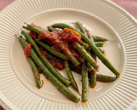 Judías verdes con salsa de tomate