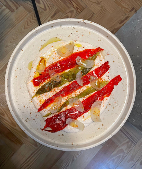 HUMMUS DE ALUBIAS Y PIMIENTOS