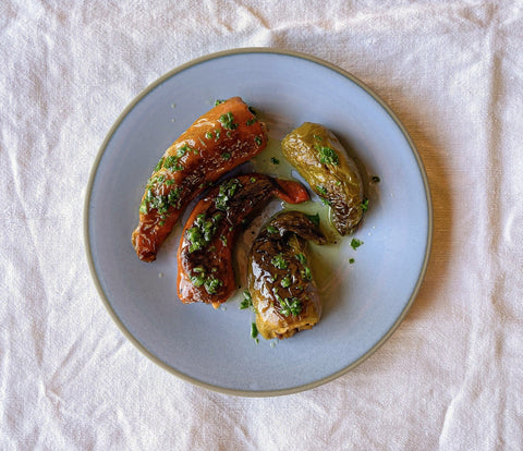 PIMIENTOS RELLENOS DE CARNE Y ARROZ