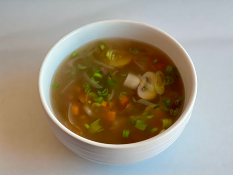 Sopa de verduras ecológicas de nuestra huerta