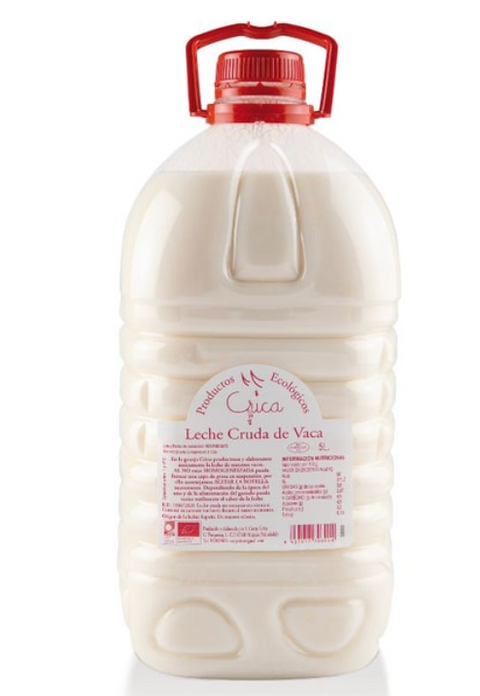 Leche cruda fresca ecológica
