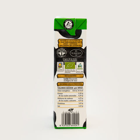 Leche desnatada ecológica - 1L