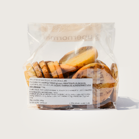 Galletas de mantequilla con chocolate