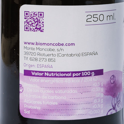 Zumo de arándanos ecológico Biomoncobe - 250ml