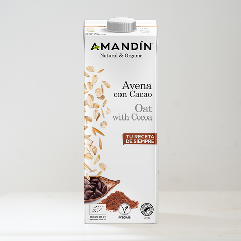 Bebida de avena con cacao ecológica