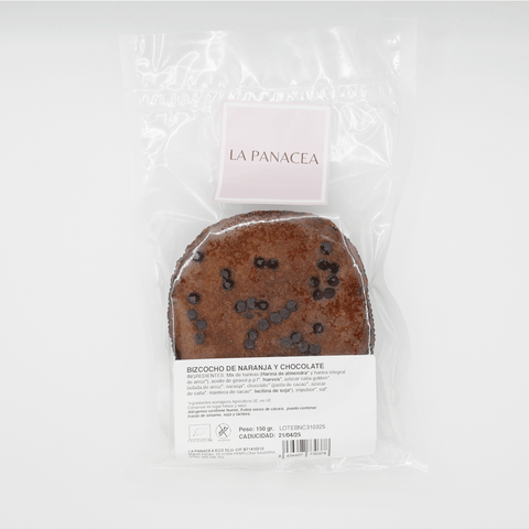 Bizcocho de naranja y chocolate sin gluten - 150g