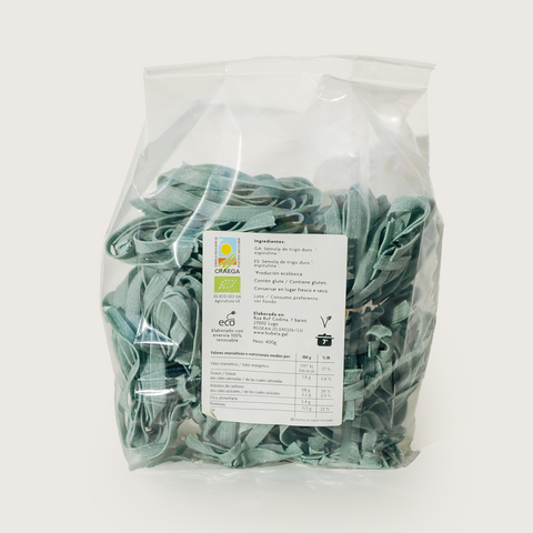 Tallarines de trigo y espirulina ecológicos - 400g