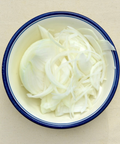 Cebolla blanca cortada