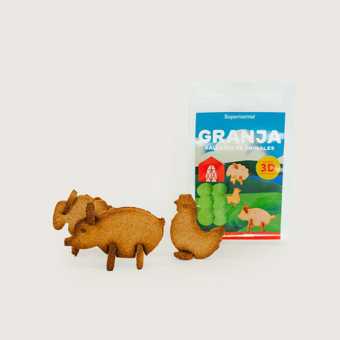 Granja galletas de animales 3d
