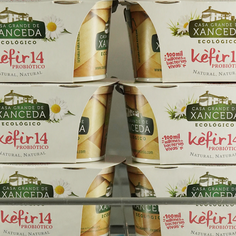 Varios pack de dos kéfir ecológico marca Xanceda