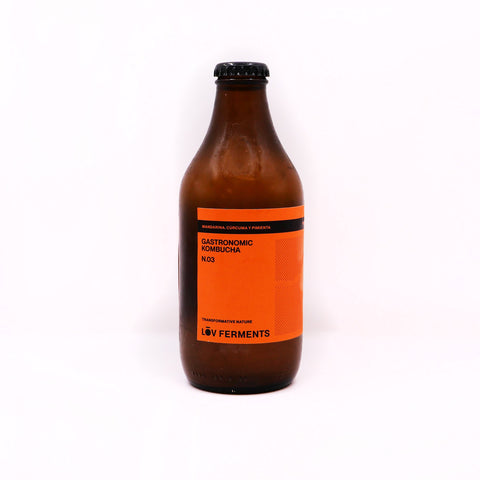 Kombucha ecológica de mandarina, cúrcuma y pimienta - 330ml