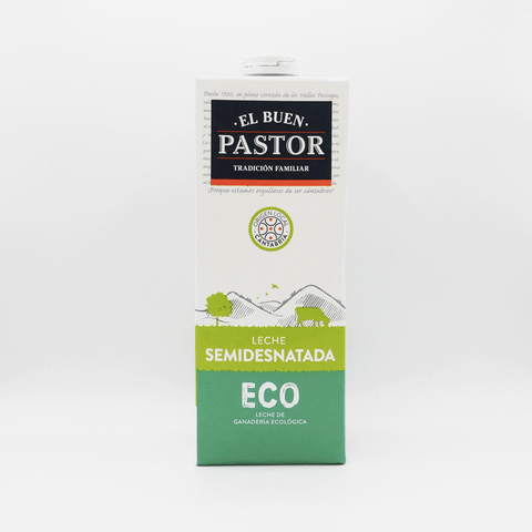 Leche semidesnatada ecológica El buen pastor