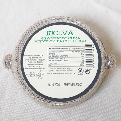 Reverso lata melva en aceite de oliva ecológico