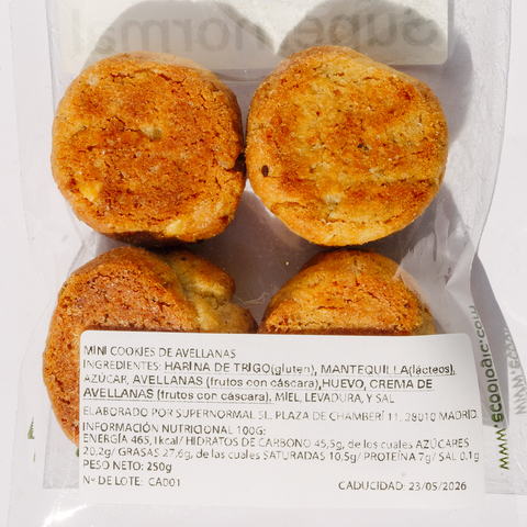 Mini cookies de avellana Supernormal - snack