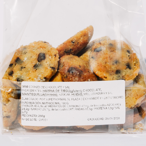 Mini cookies de chocolate y sal Supernormal - 200g