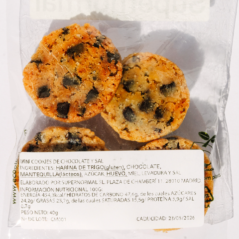 Mini cookies de chocolate y sal Supernormal - snack