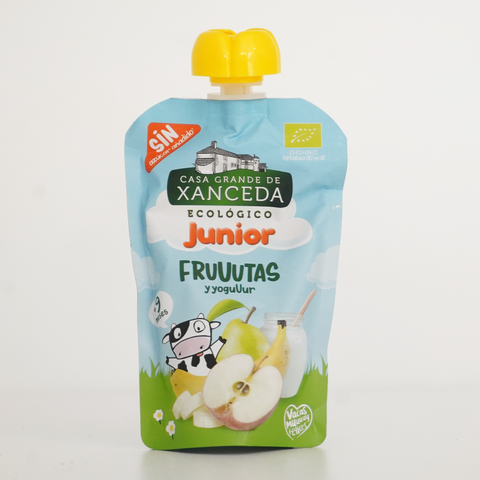 Yogur líquido junior manzana y plátano ecológico - 90g