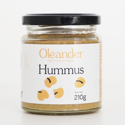 Tarro de cristal hummus ecológico