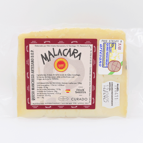 Queso Curado Malacara Manchego DOP - 250g