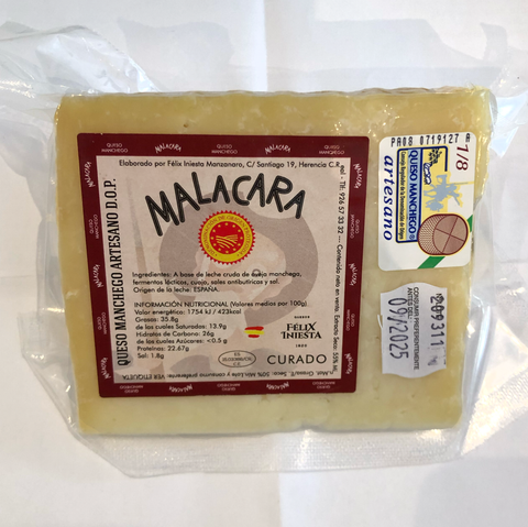 Cuña de queso malacara envasada al vacío