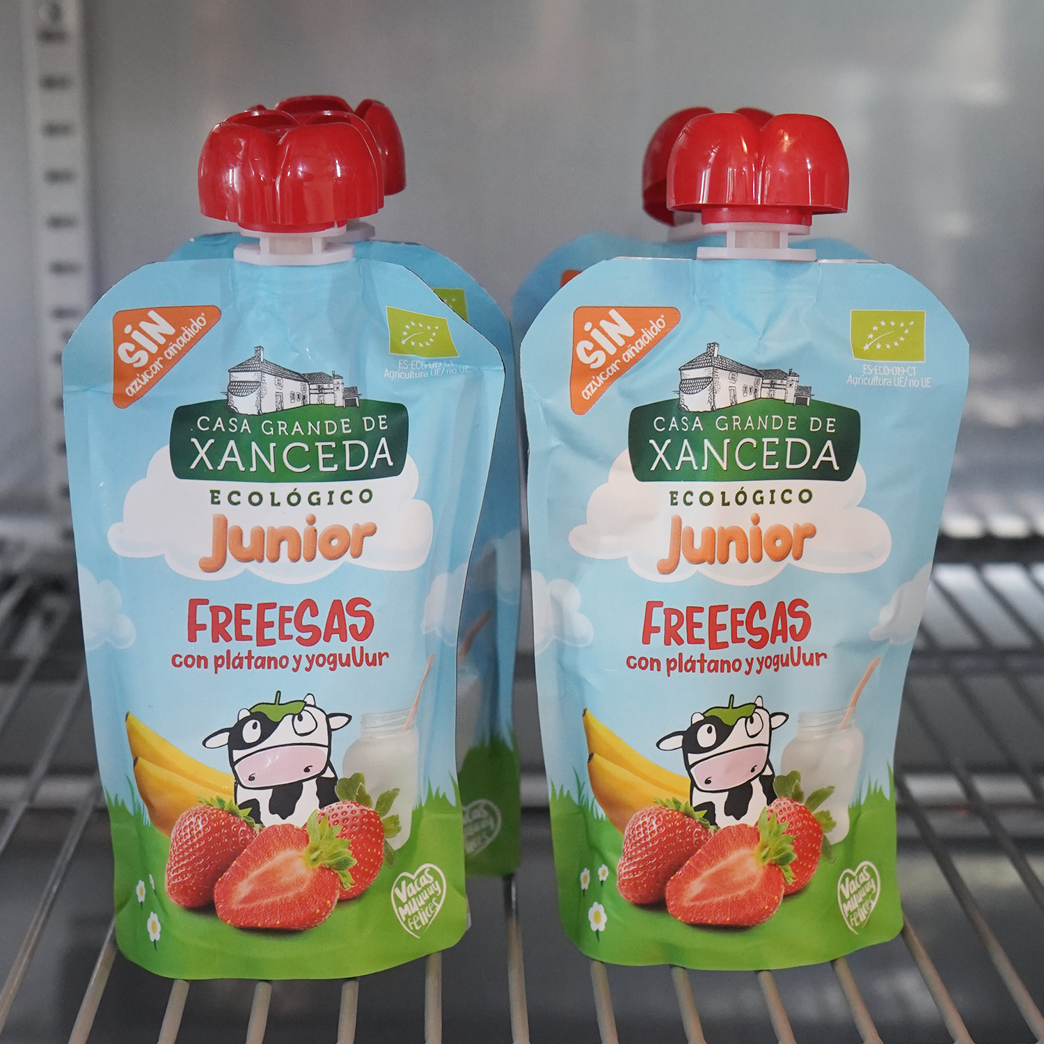 Yogur líquido junior fresa y plátano ecológico - 90g